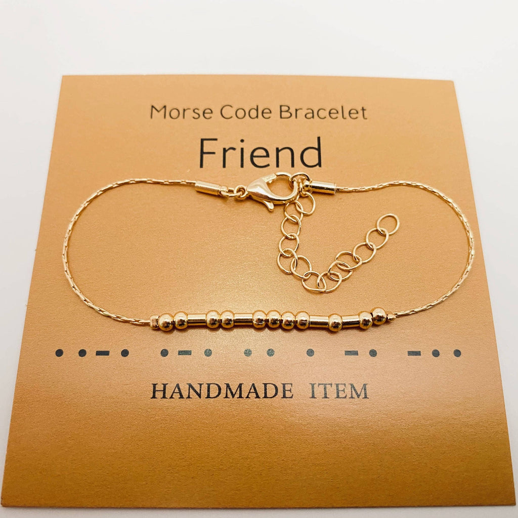 Handmade Golden Morse Code Bracelet