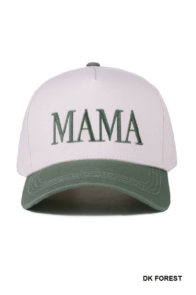 Mama Two Tone Canvas Cotton Cap
