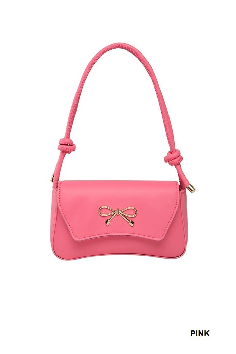 Bow Accent Underarm Shoulder Bag