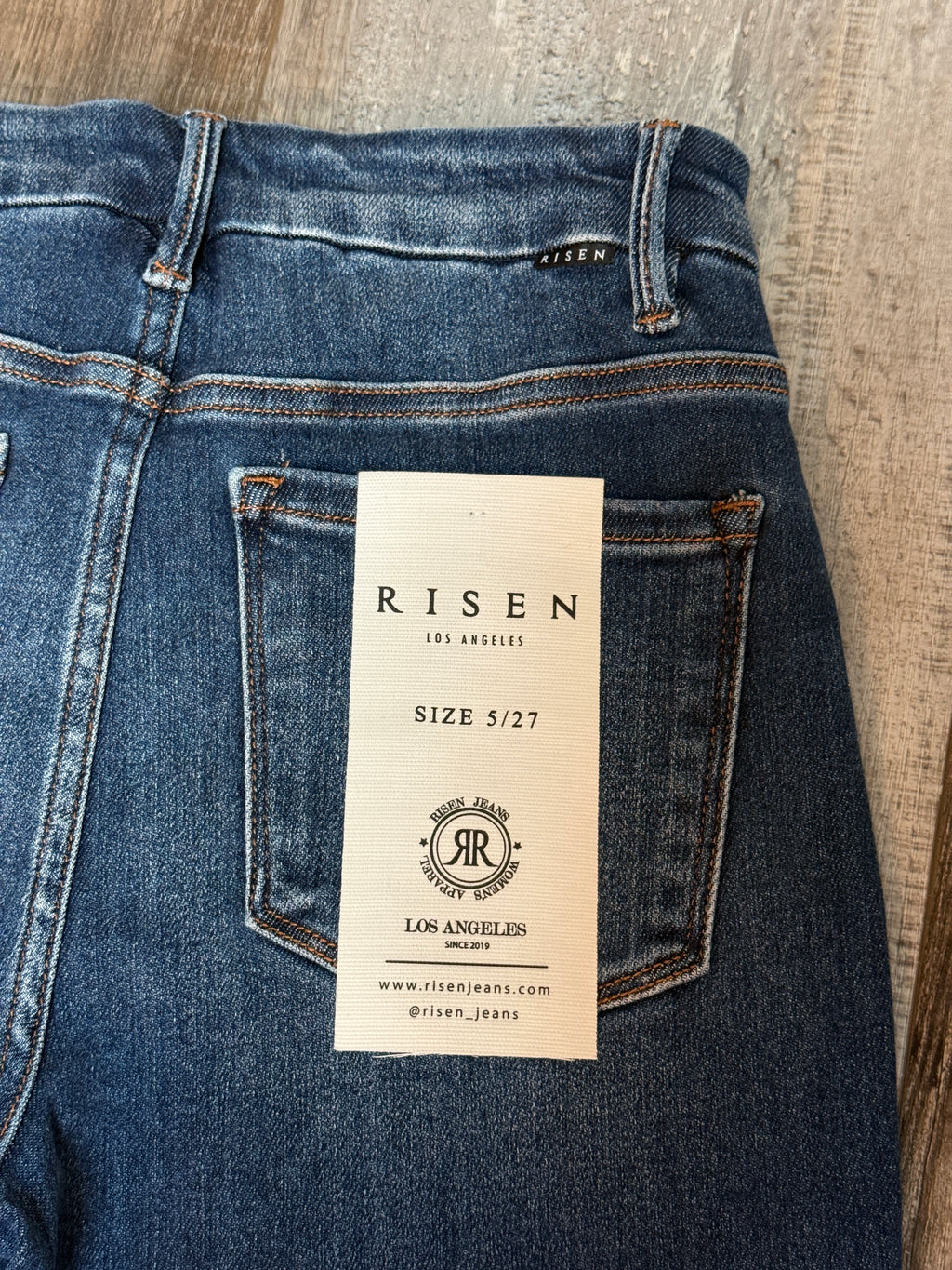 Risen High Rise Crop Straight Jeans w/ Tummy Control