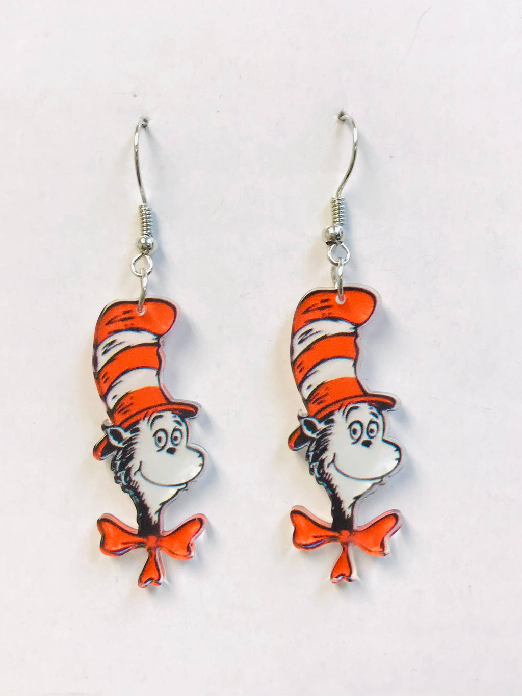 Acrylic Earrings: High Hat Cat