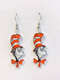 Acrylic Earrings: High Hat Cat