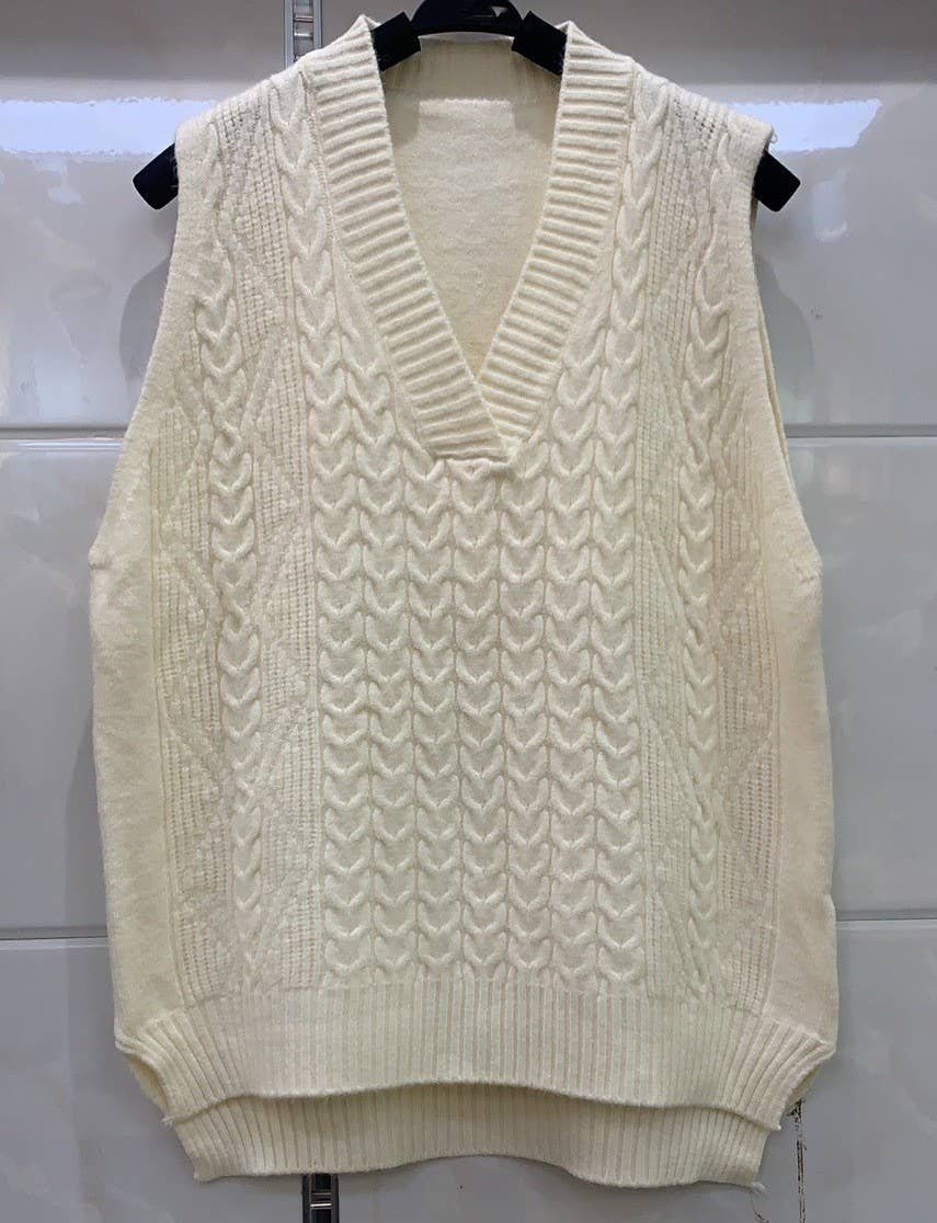 V-Neck Knit Vest