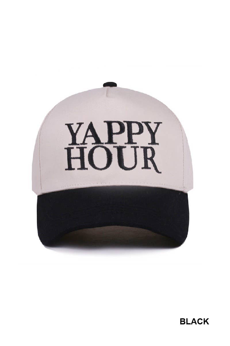 Yappy Hour Two Tone Canvas Cotton Hat