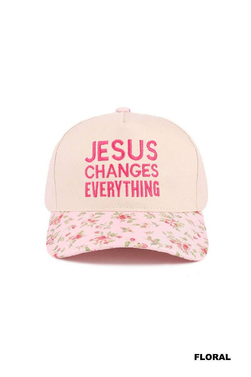 Jesus Changes Everything Two Tone Cotton Hat