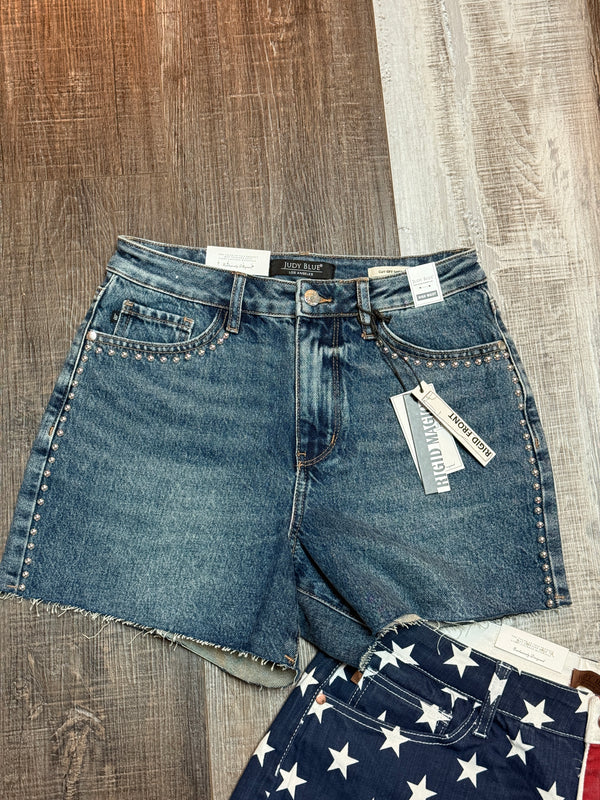 Judy Blue Cut Off Shorts w/ Dome Studded