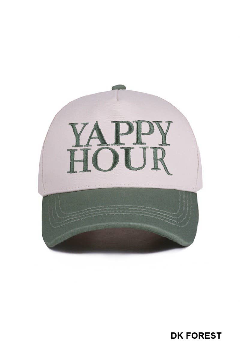 Yappy Hour Two Tone Canvas Cotton Hat