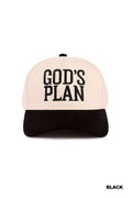 God's Plan Two Tone Cotton Baseball Cap / Hat