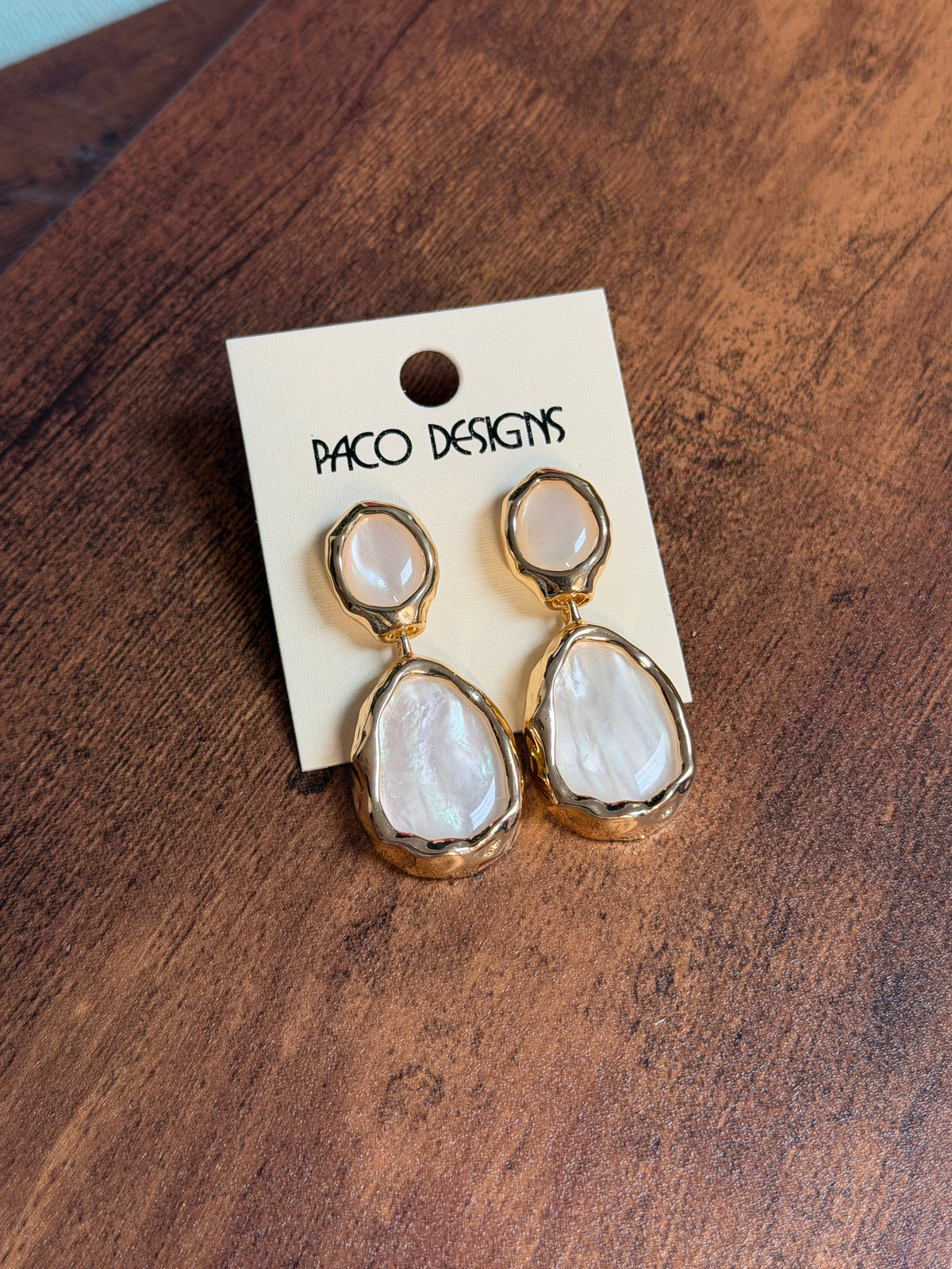 Elegant Milky Pearl Gold Trim Post Earrings