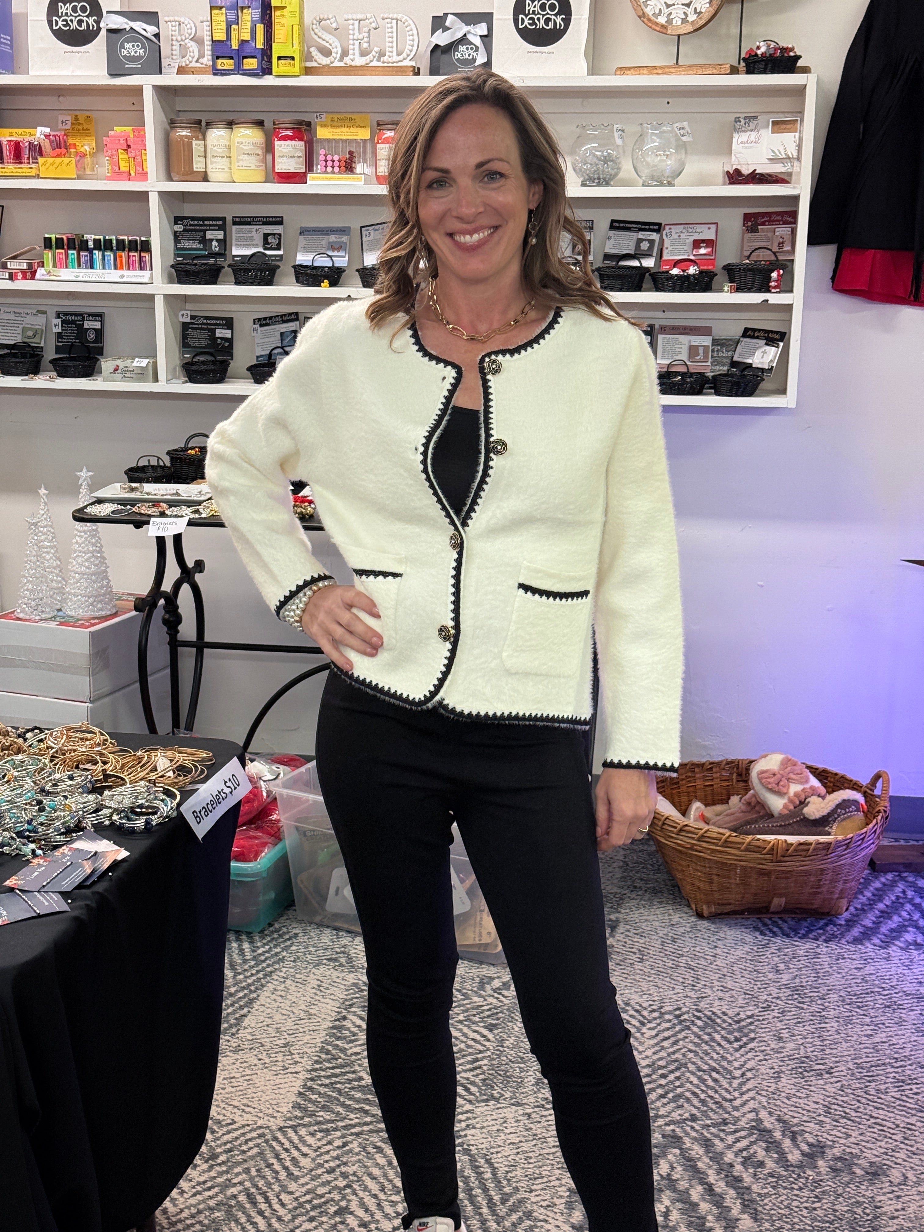 Stunning White Sweater Jacket