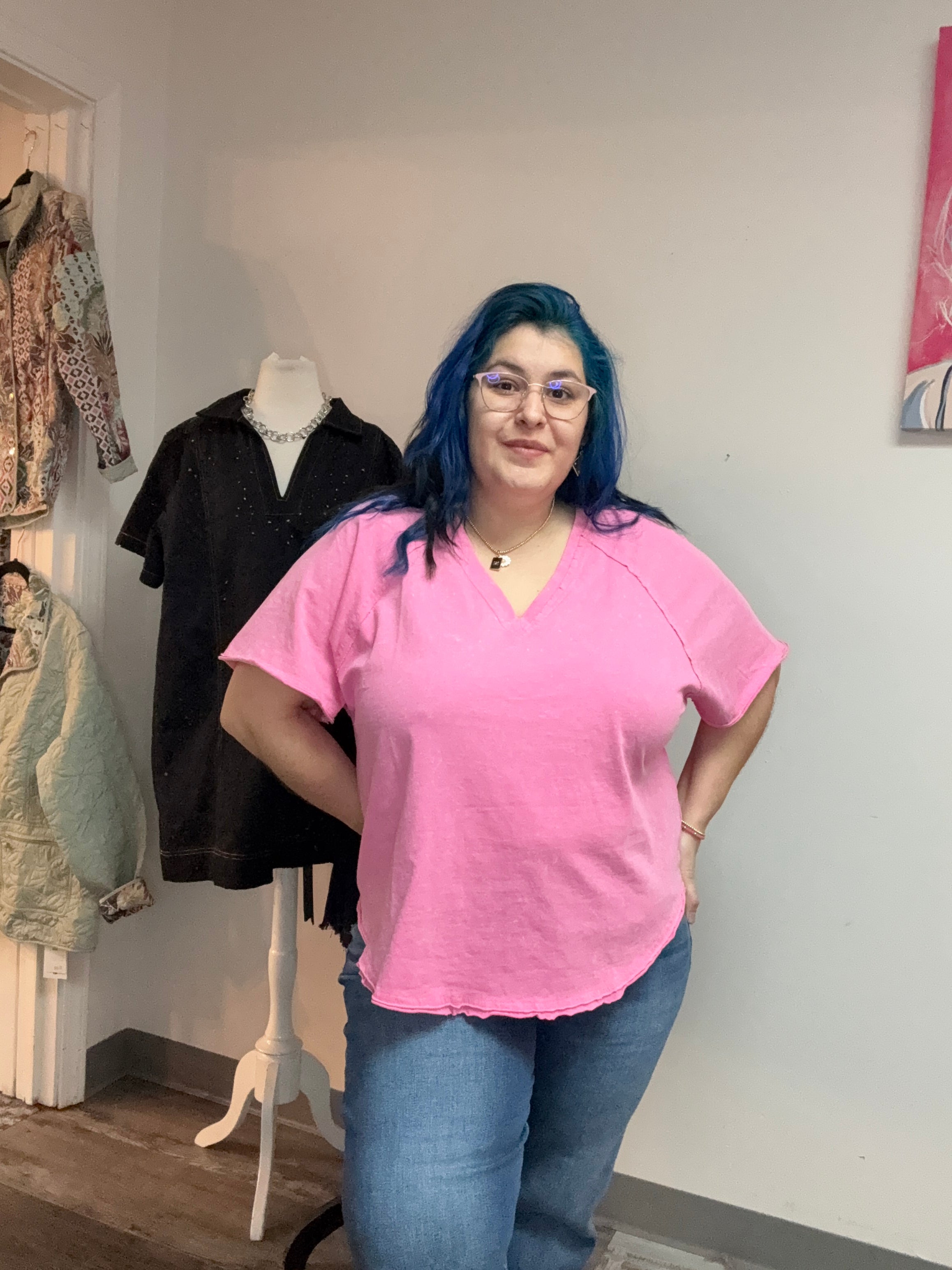 V-Neck Mineral Wash Everday T