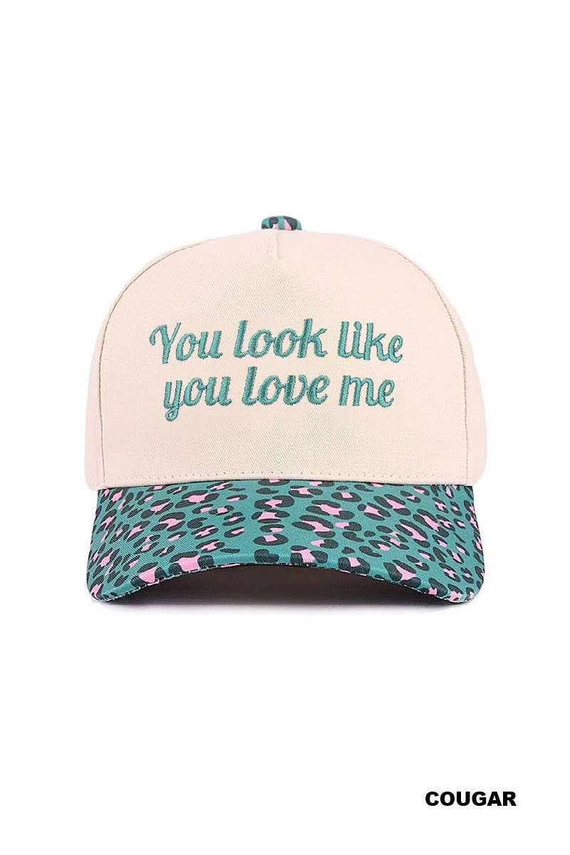 You Look Like You Love Me Two Tone Canvas Cotton Baseball Cap / Hat