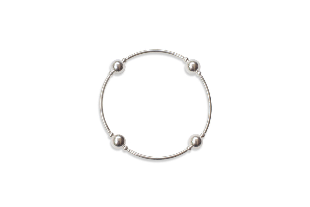 8mm All Sterling Silver Blessing Bracelet
