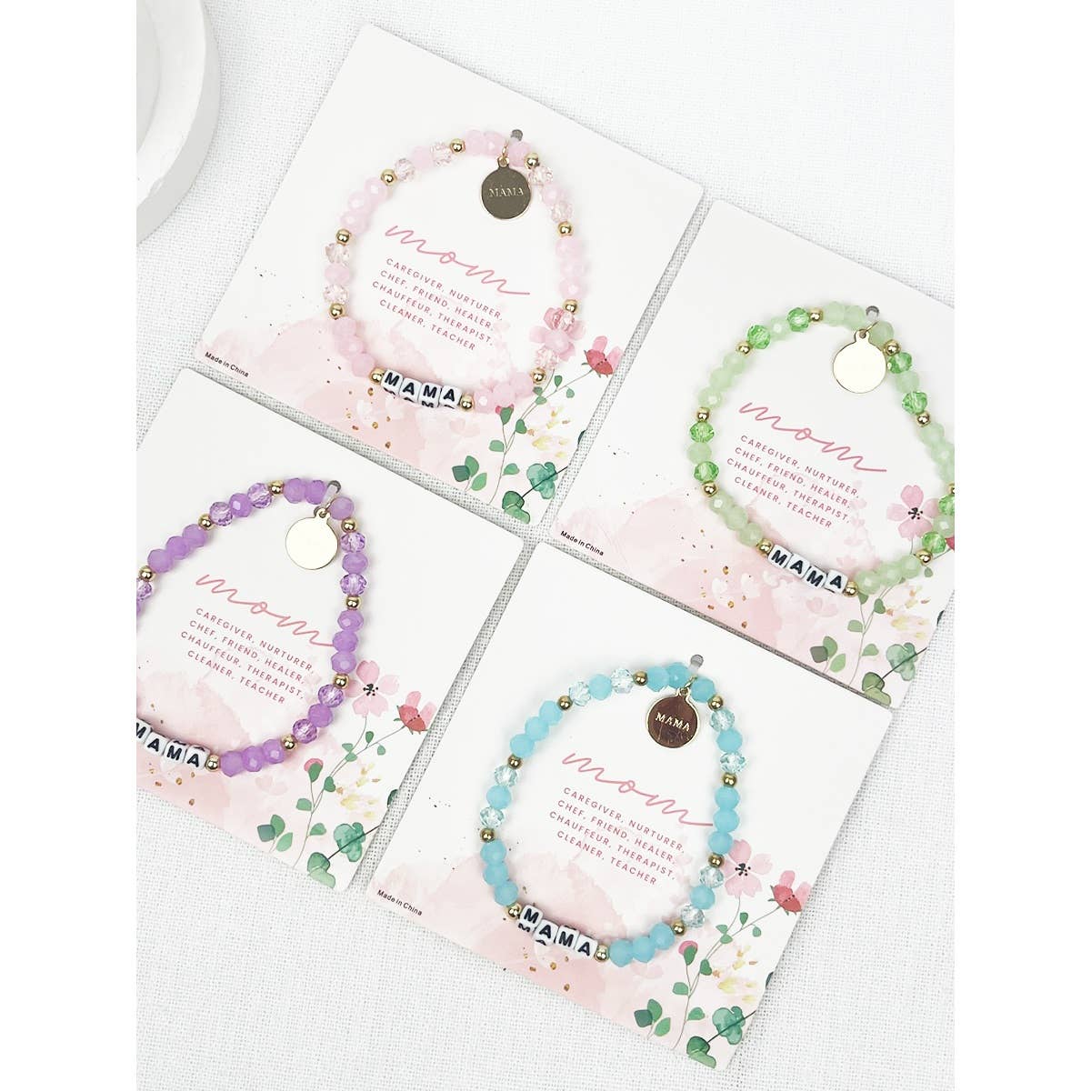 Soft Tone Beads MAMA Inpirational Bracelet