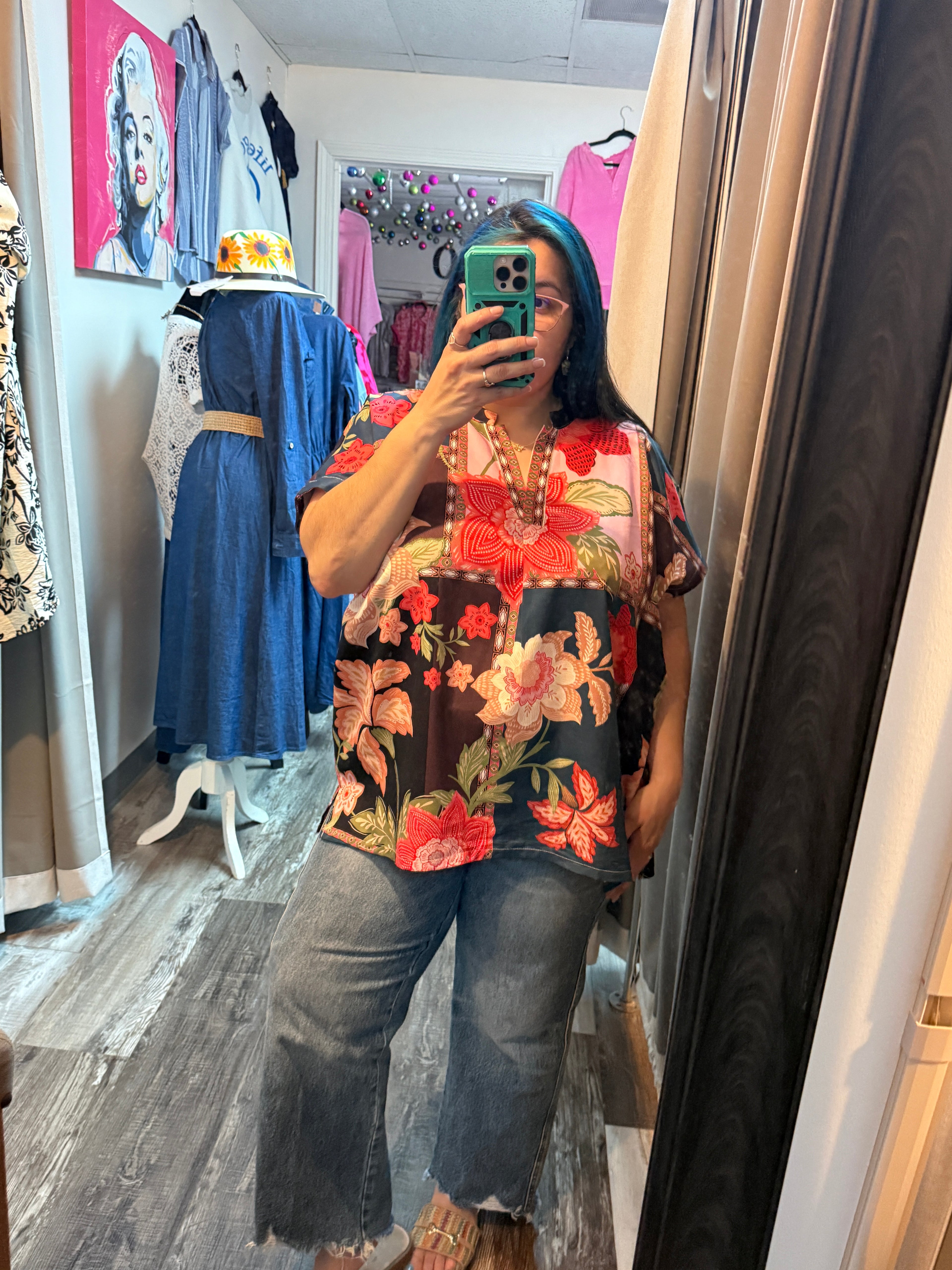 Boho Floral V-neck Top by Umgee