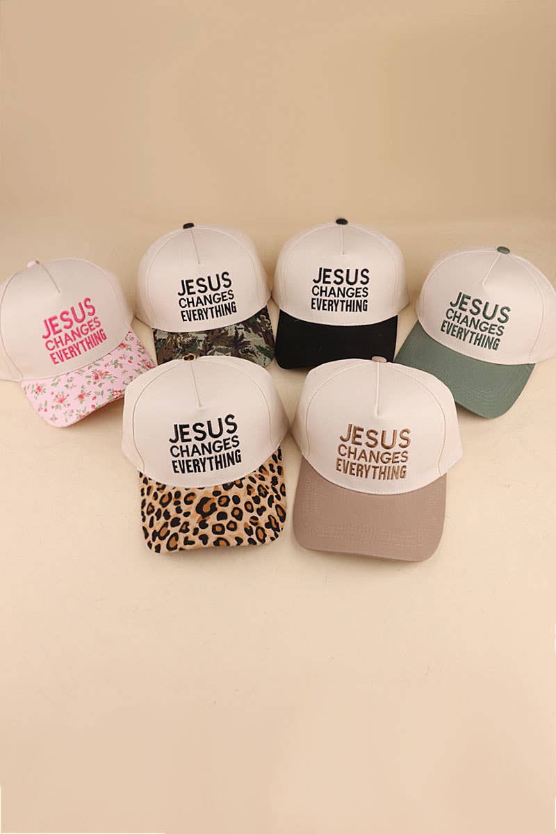 Jesus Changes Everything Two Tone Cotton Hat