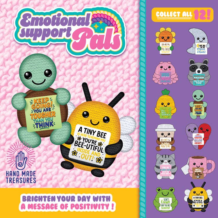 Emotional Support Crochet Plush Pals Variety - 12/Display