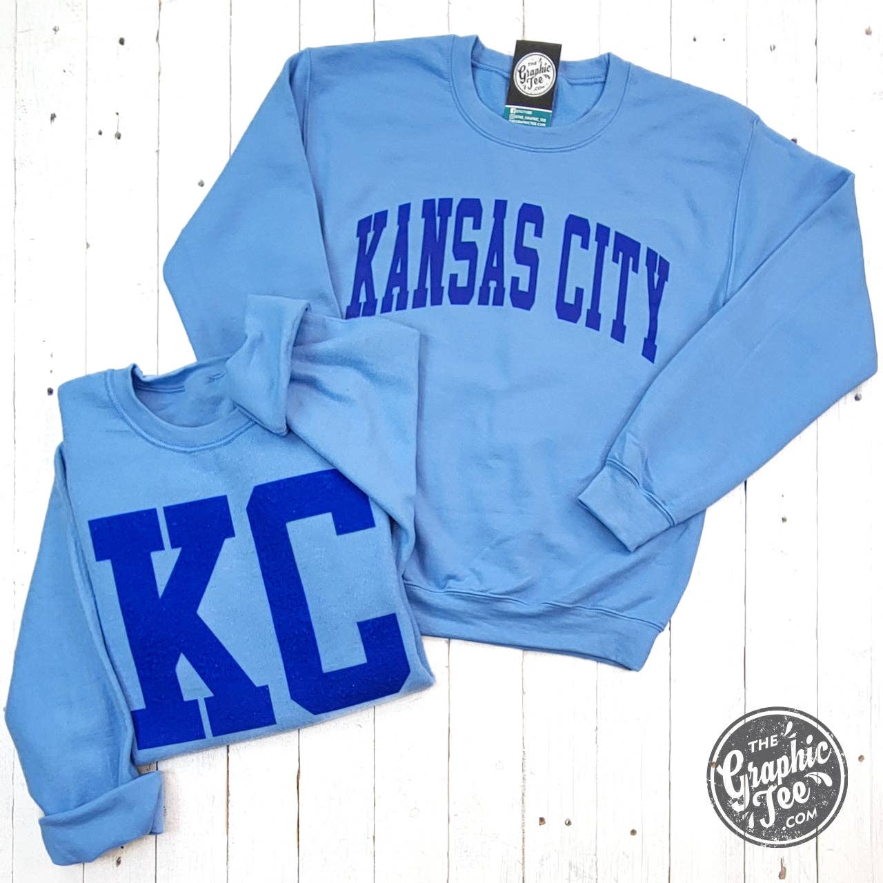 Kansas City Reversible Carolina Blue Crewneck Sweatshirt