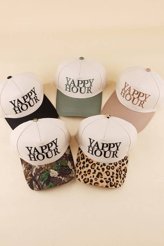 Yappy Hour Two Tone Canvas Cotton Hat