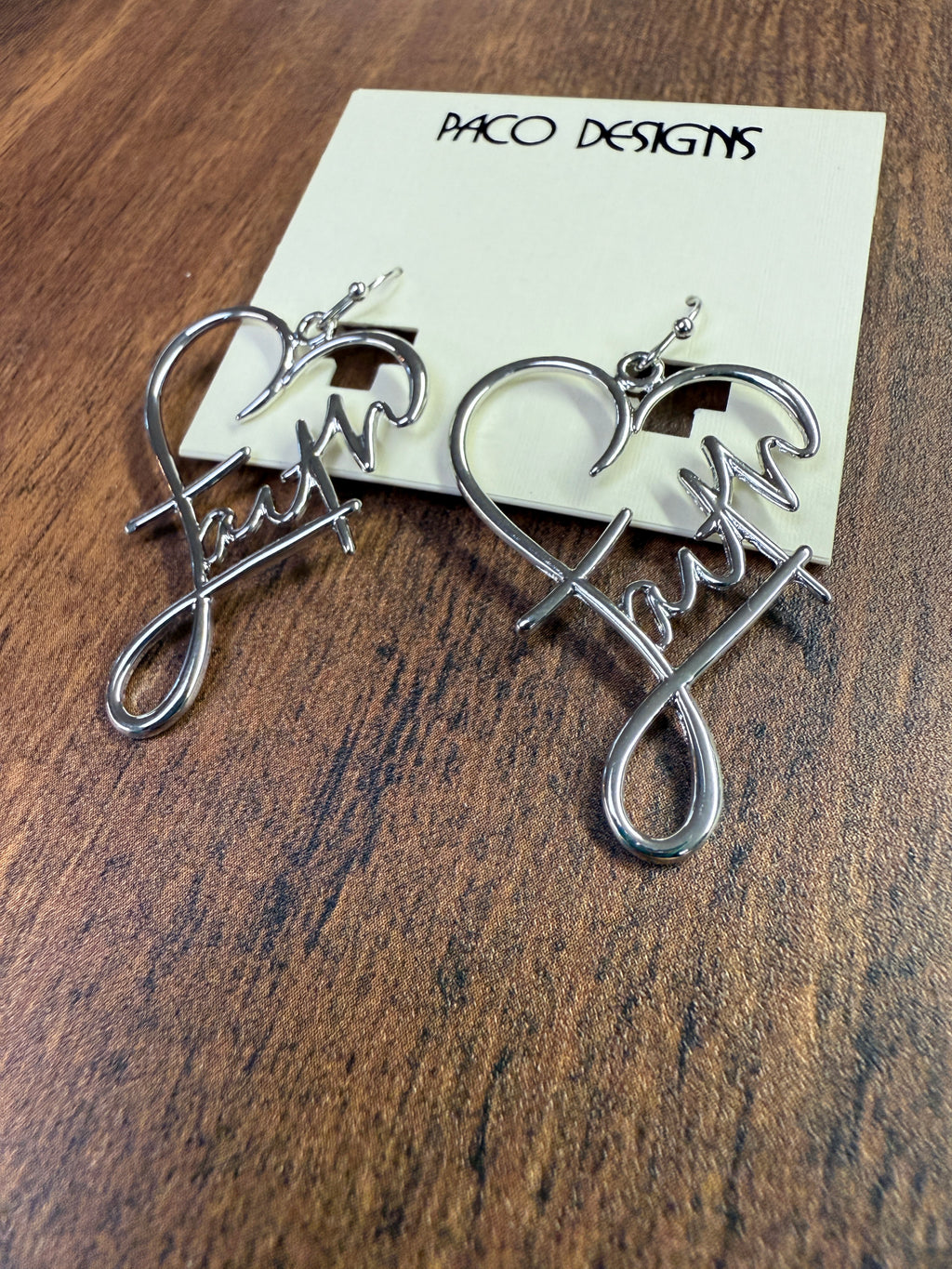 Faith in Love Heart Earrings