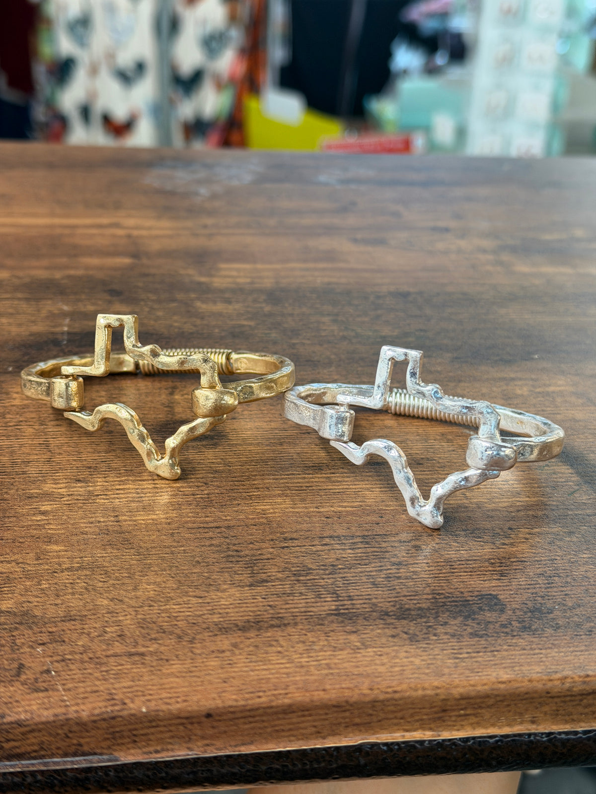 Matte Hammered Texas Cuff Bracelet