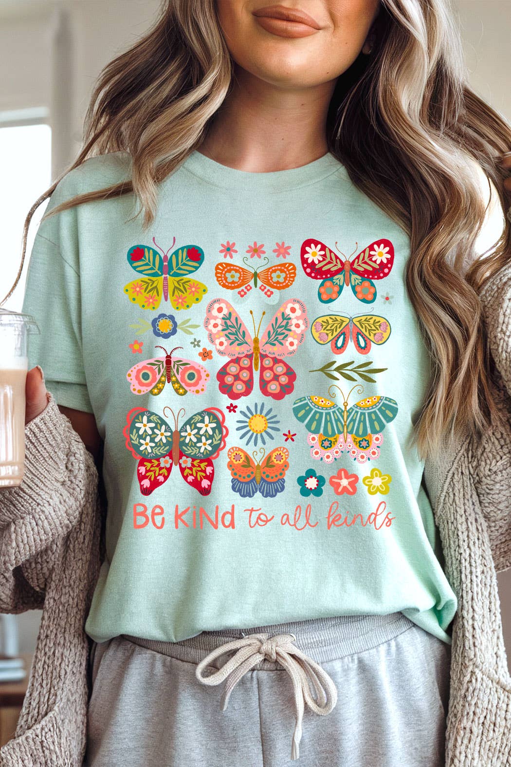 Be Kind To All Kinds Butterfly Graphic Tee