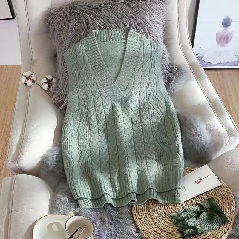V-Neck Knit Vest