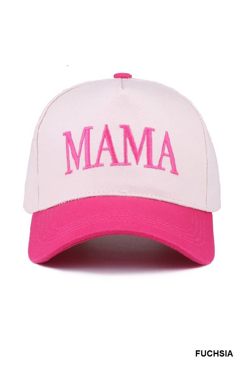 Mama Two Tone Canvas Cotton Cap