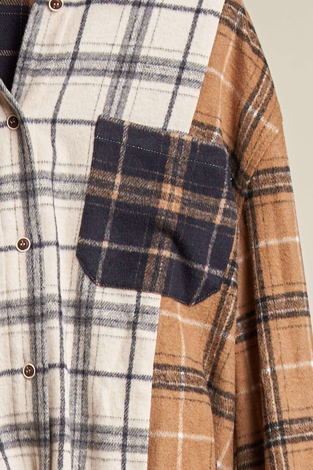 Plaid Oversize Shacket Jacket