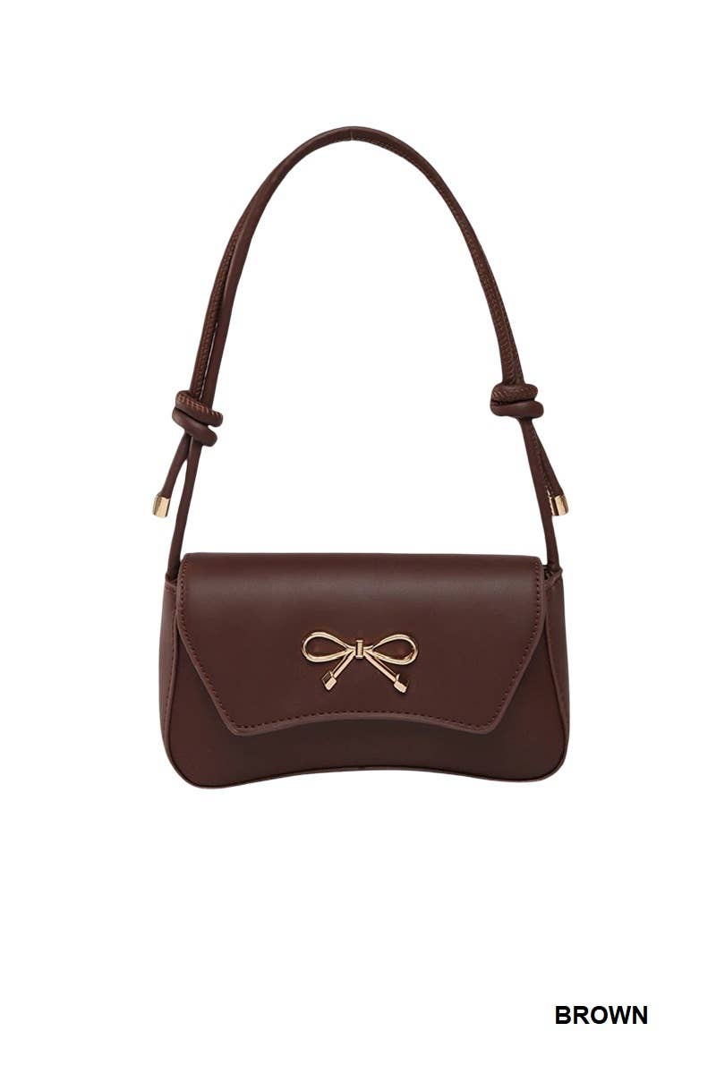 Bow Accent Underarm Shoulder Bag