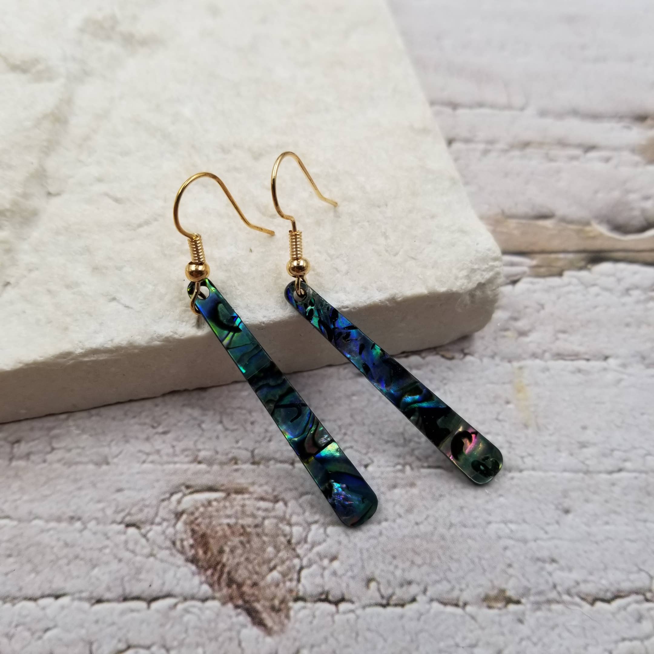 Abalone Shell Stick Earrings