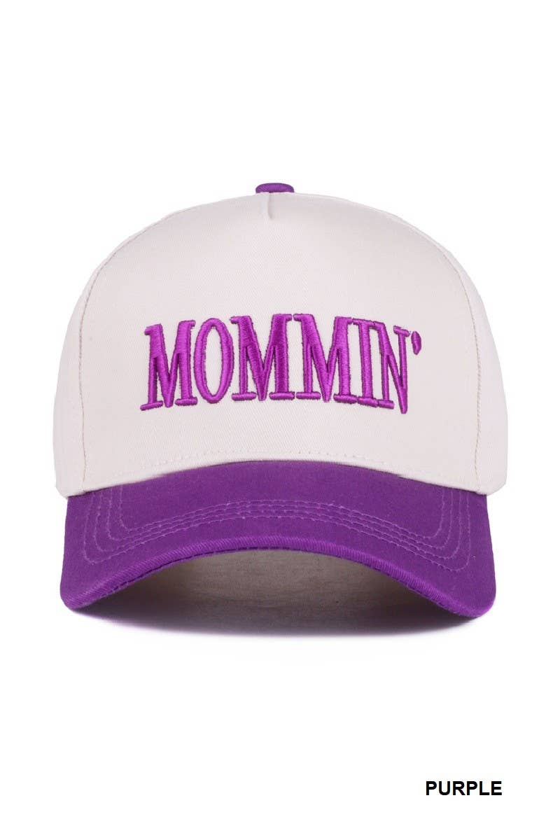Mommin' Two Tone Canvas Cotton Cap