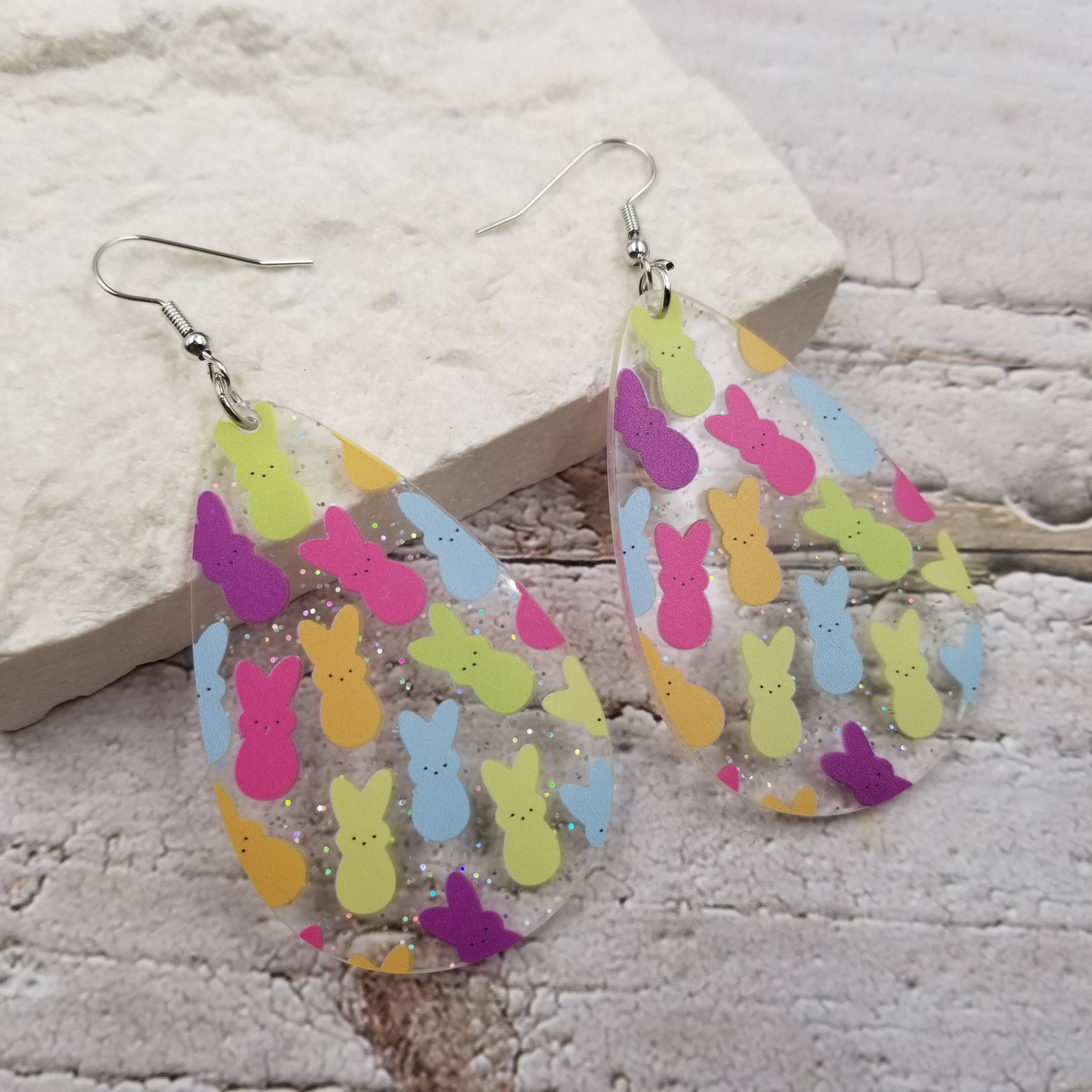 Easter Colored Spring Rabbit Earrings