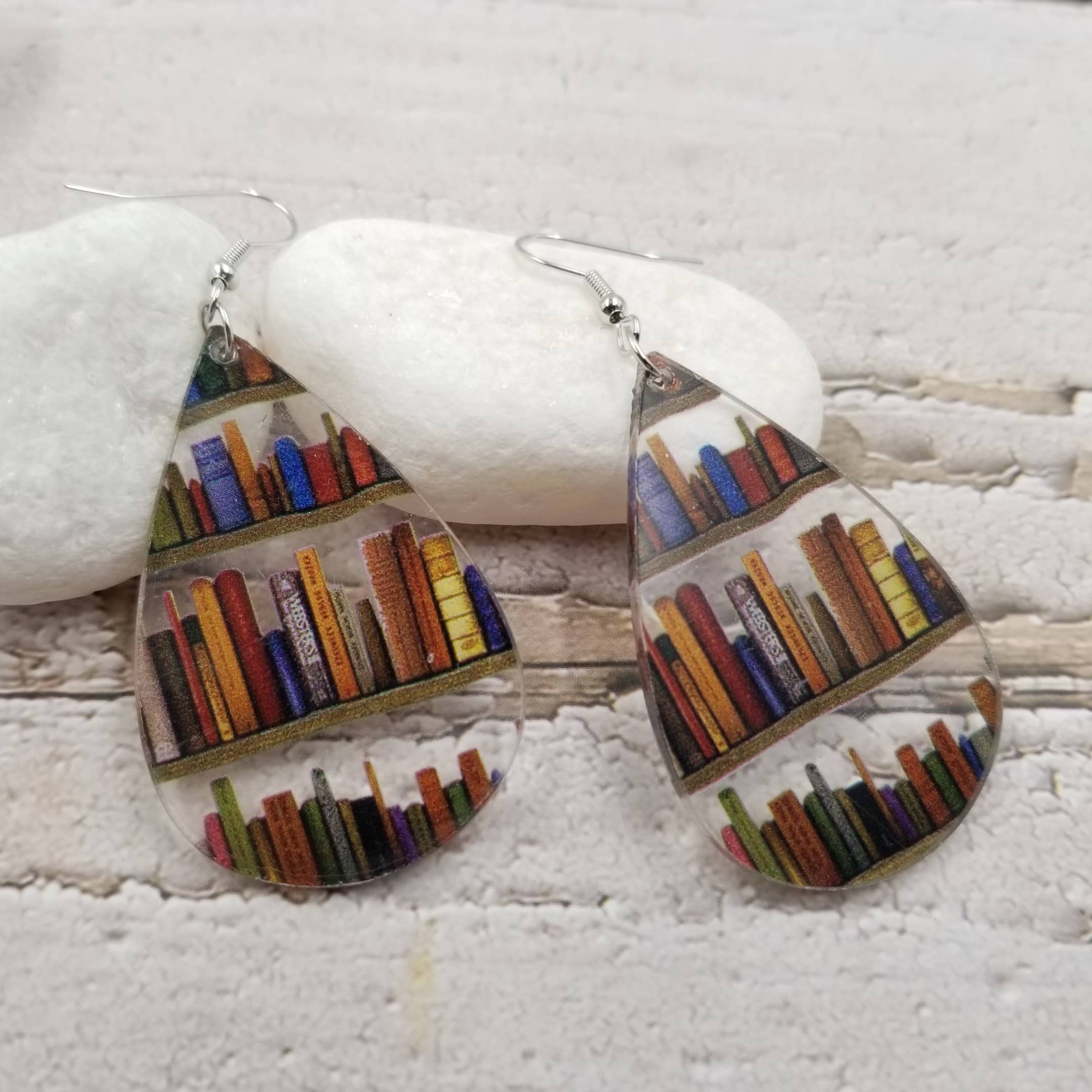 Bookshelf Drop Acrylic Earring