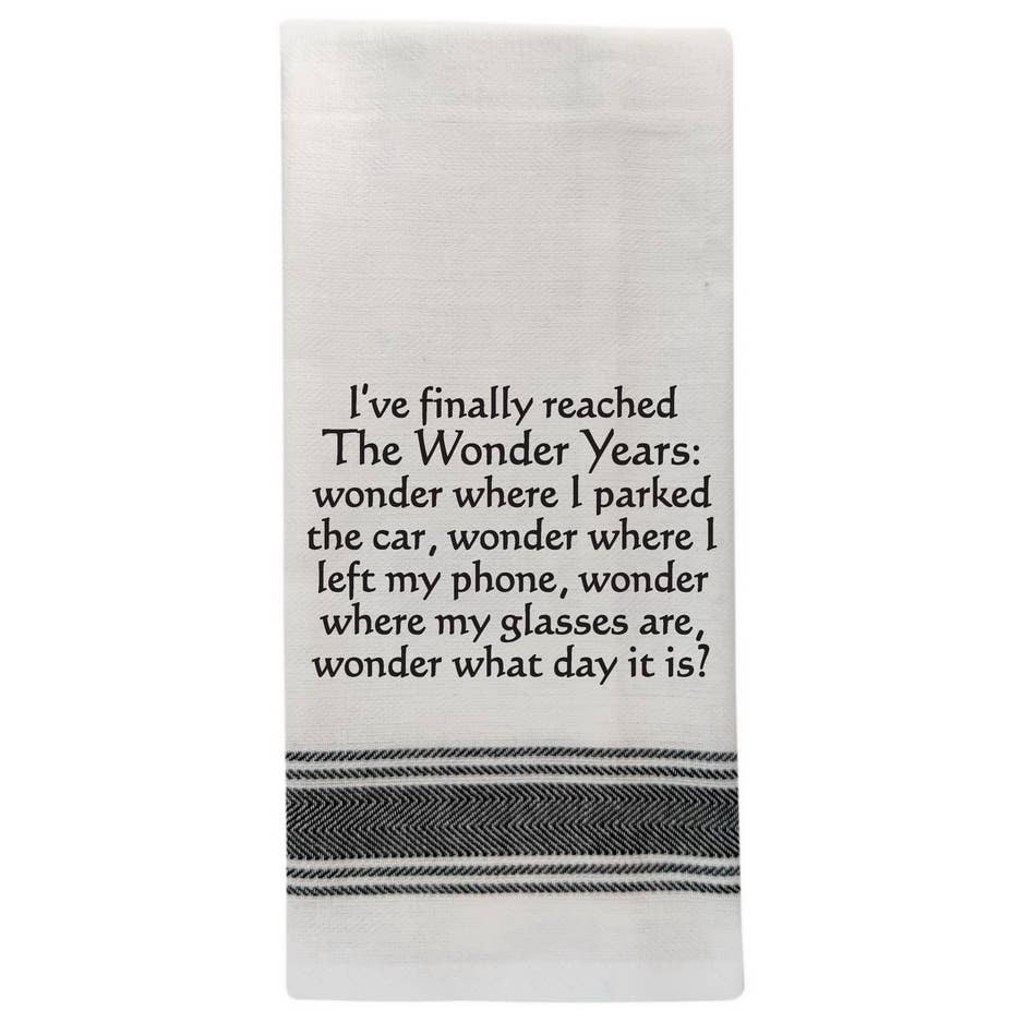 White Kitchen Towel "I've finally reached The…"