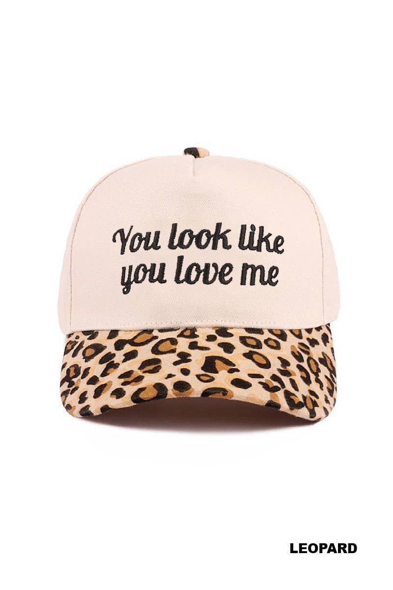 You Look Like You Love Me Two Tone Canvas Cotton Baseball Cap / Hat