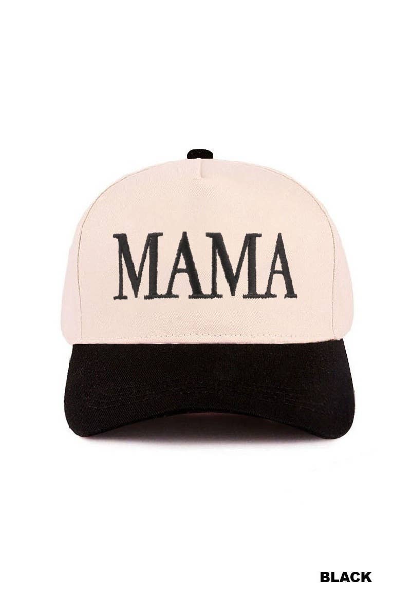 Mama Two Tone Canvas Cotton Cap