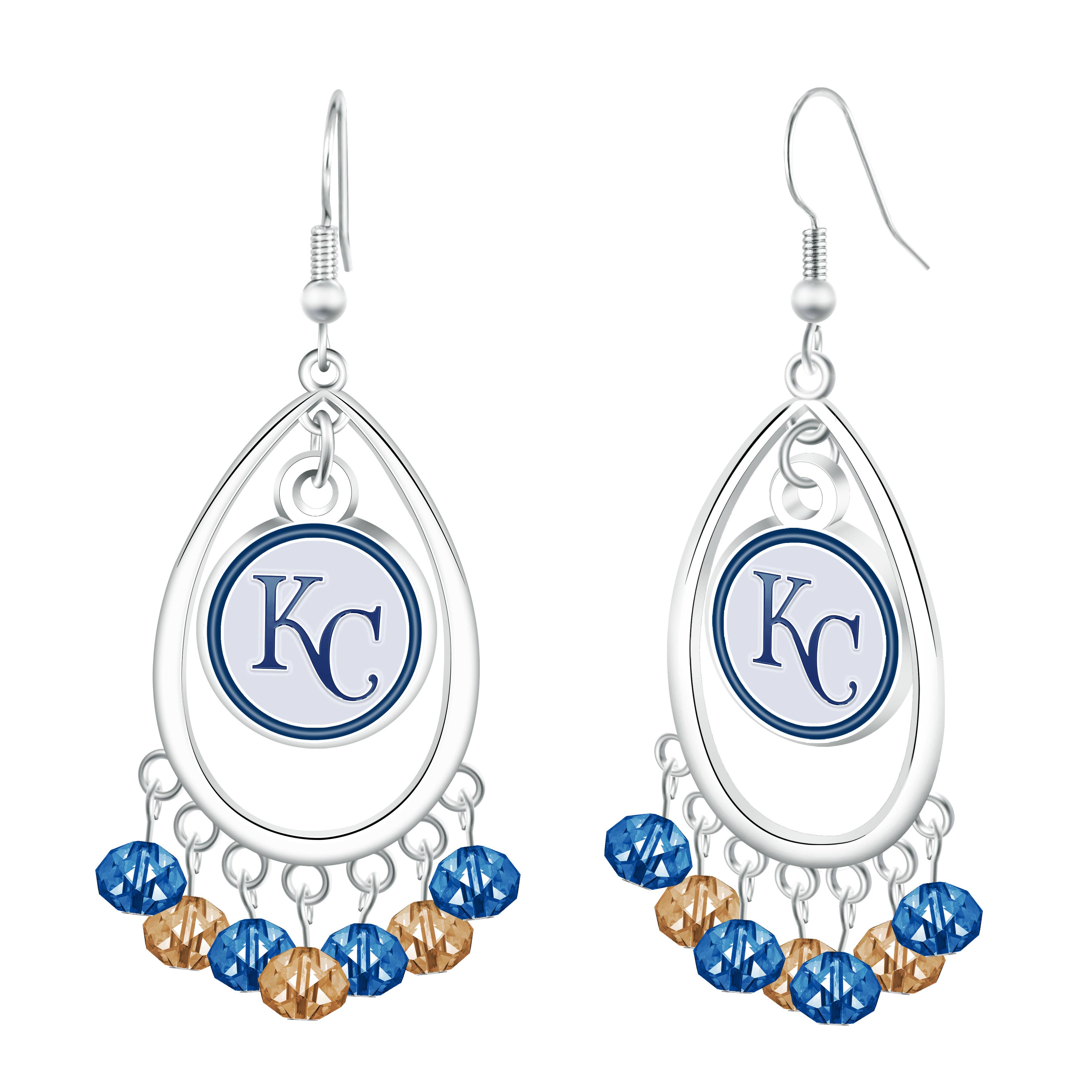 MLB Kansas City Royals Beaded Teardrop Earrings