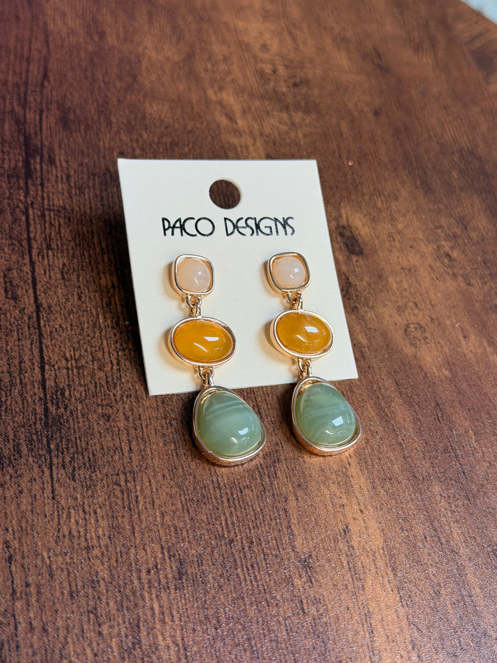 Boho Jewel-tone Drop Post Earrings