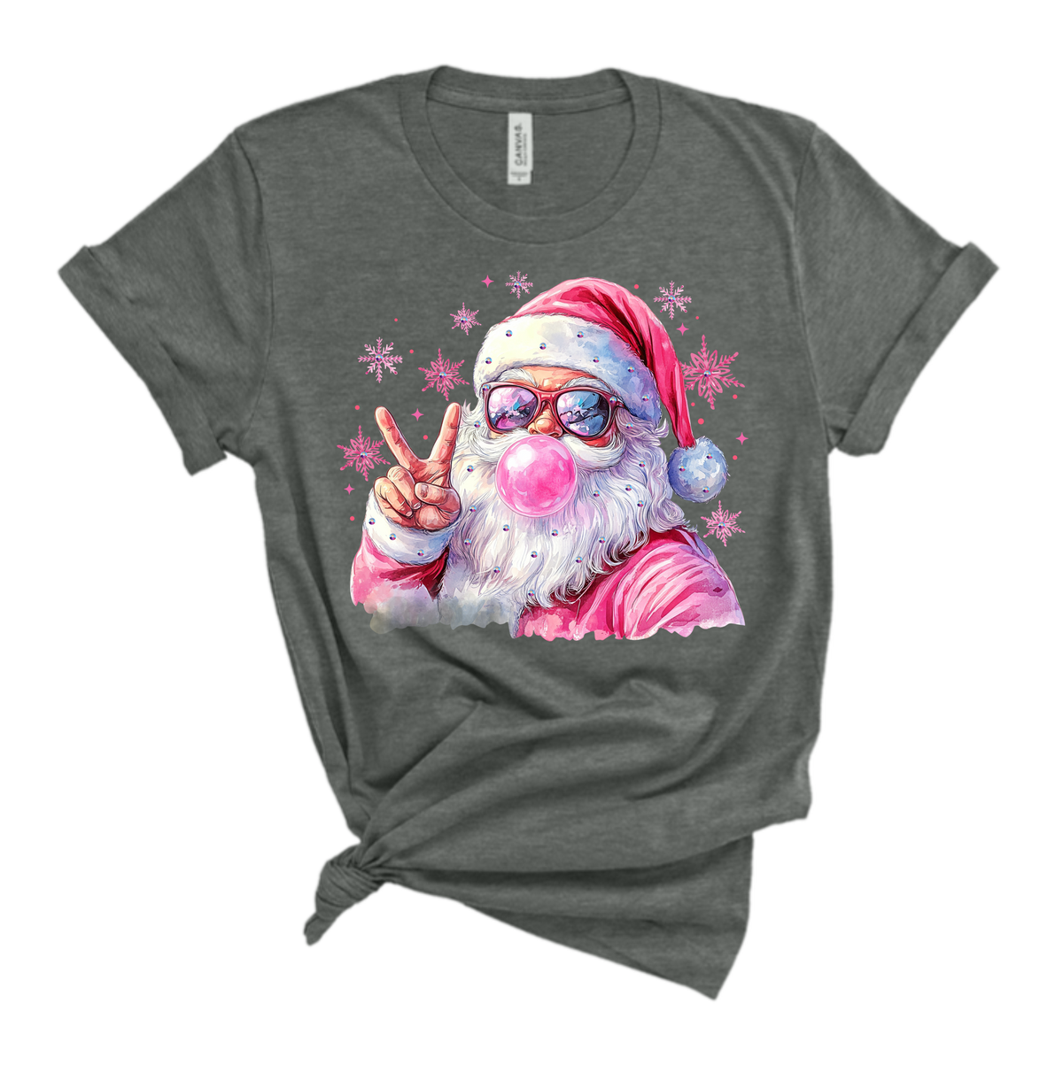 Bubble Santa Rhinestone Graphic Tees