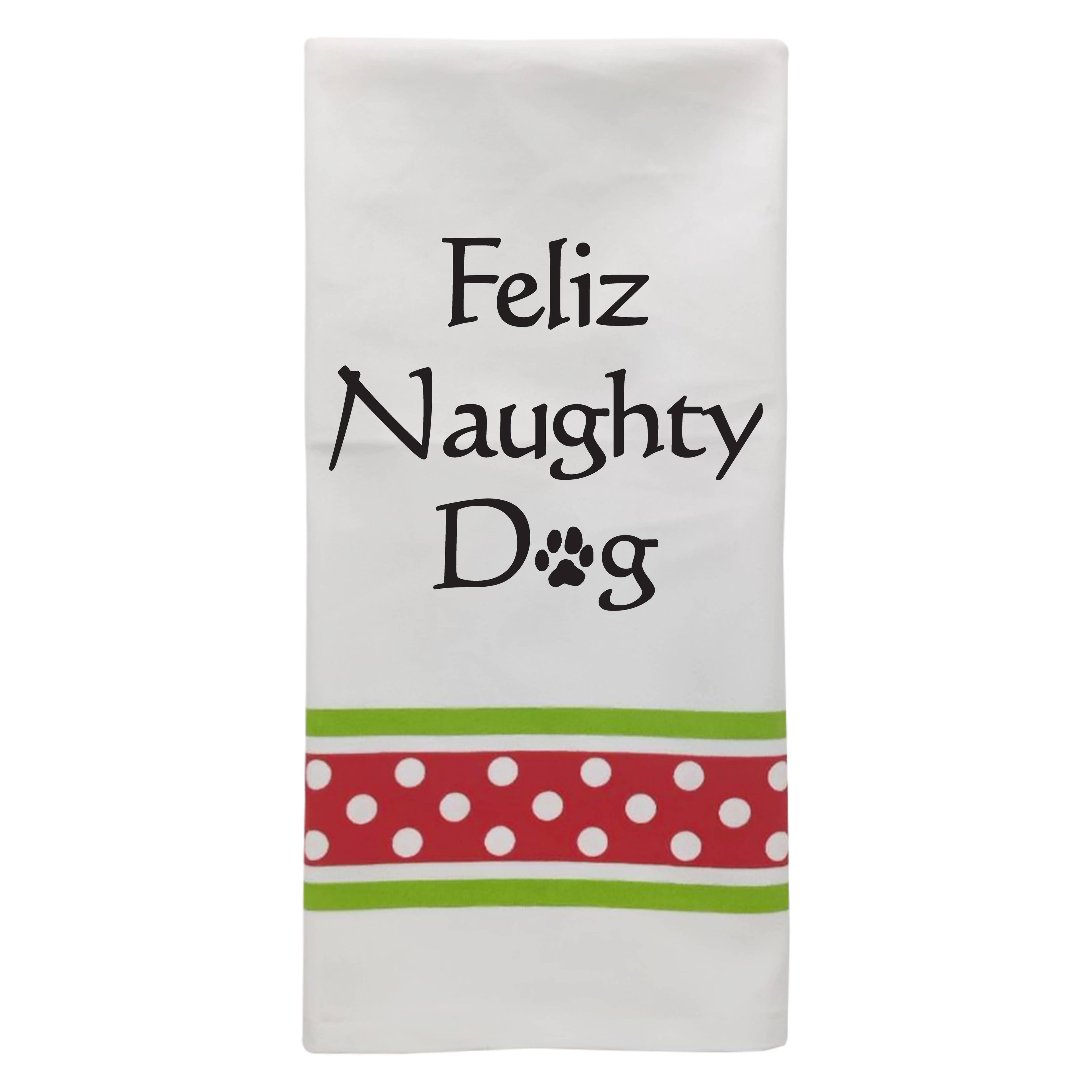 Feliz Naughty Dog  CHRISTMAS TOWEL