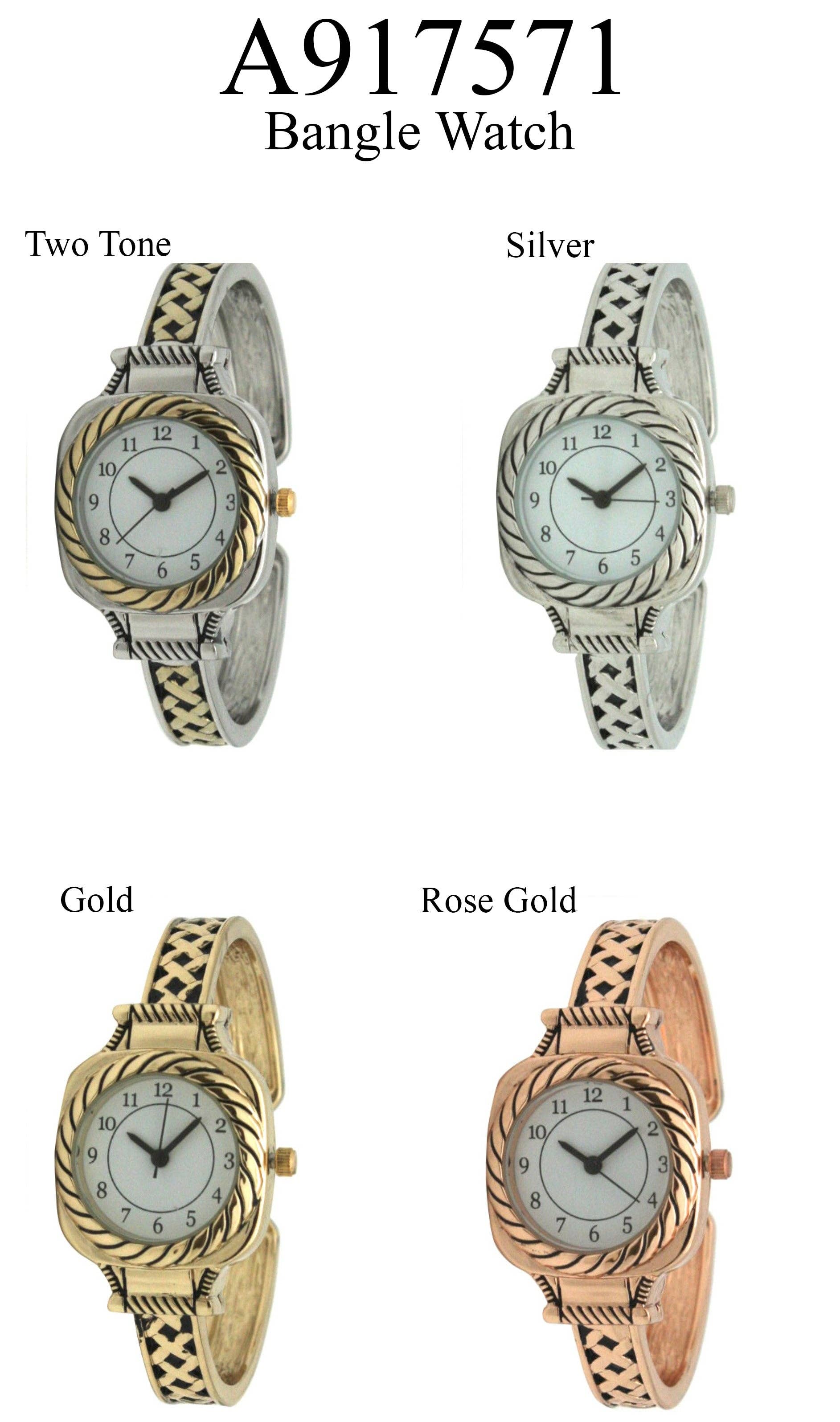 Square Face Cuff Bangle Watch