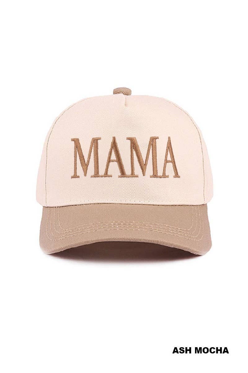 Mama Two Tone Canvas Cotton Cap
