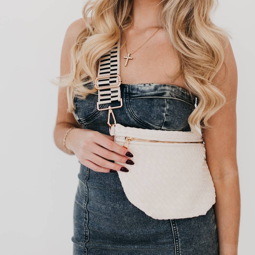 Wove Checkered Crossbody Bag