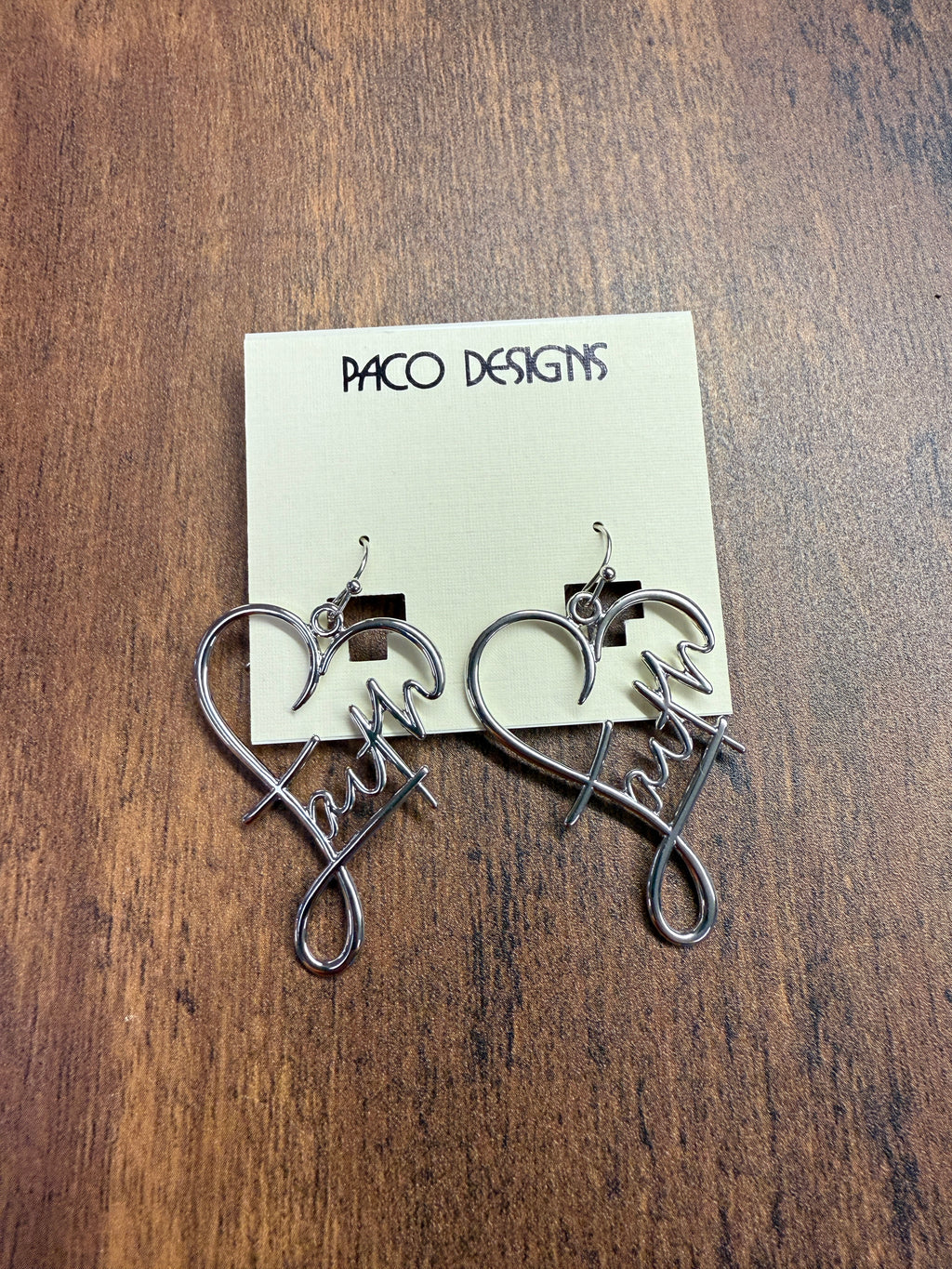 Faith in Love Heart Earrings