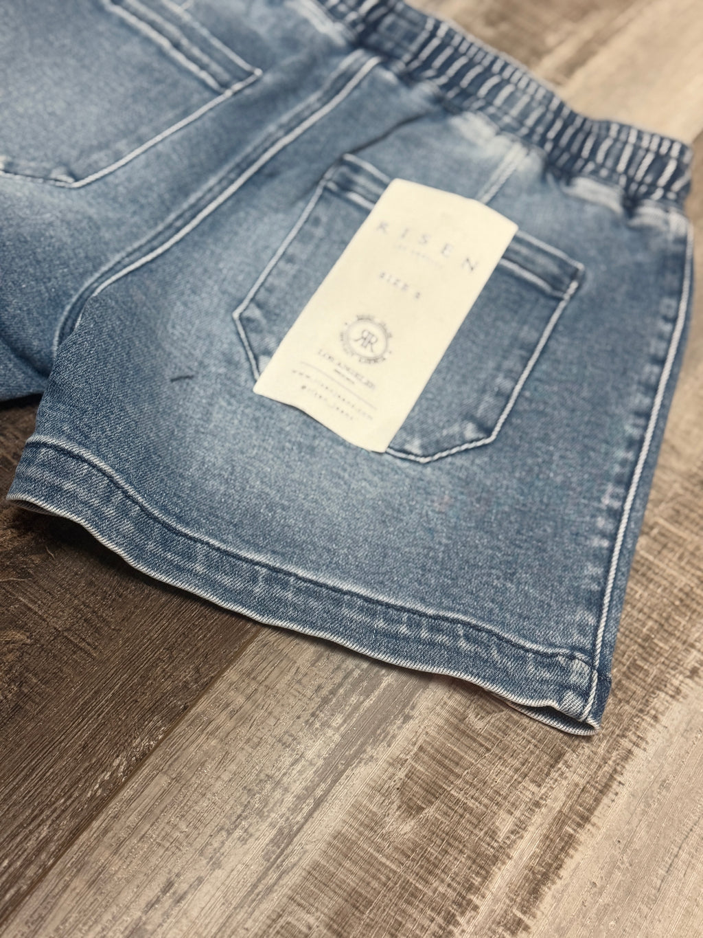 Star Patchwork Denim Shorts by Risen