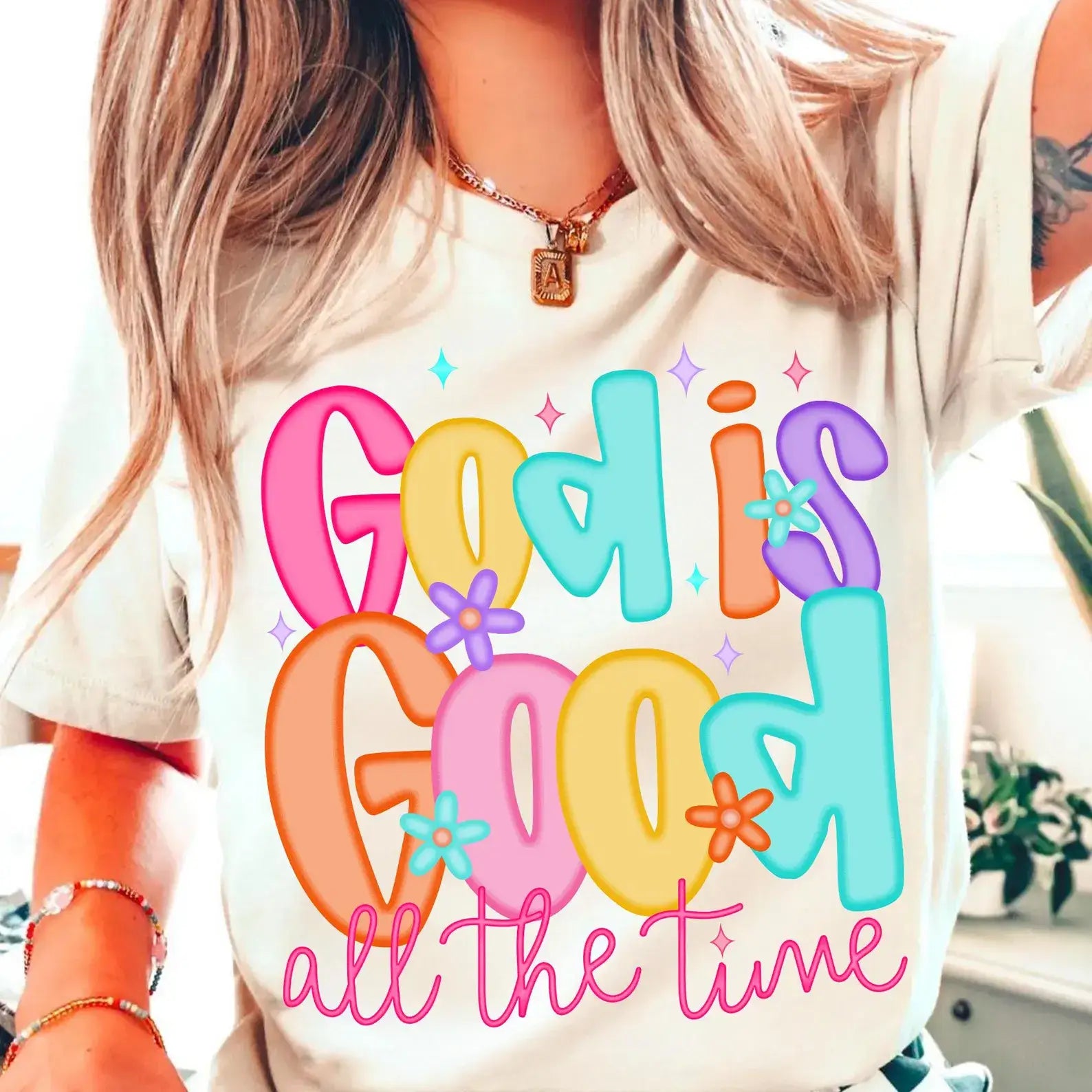 GOD IS GOOD ALL THE TIME CREWNECK TEE