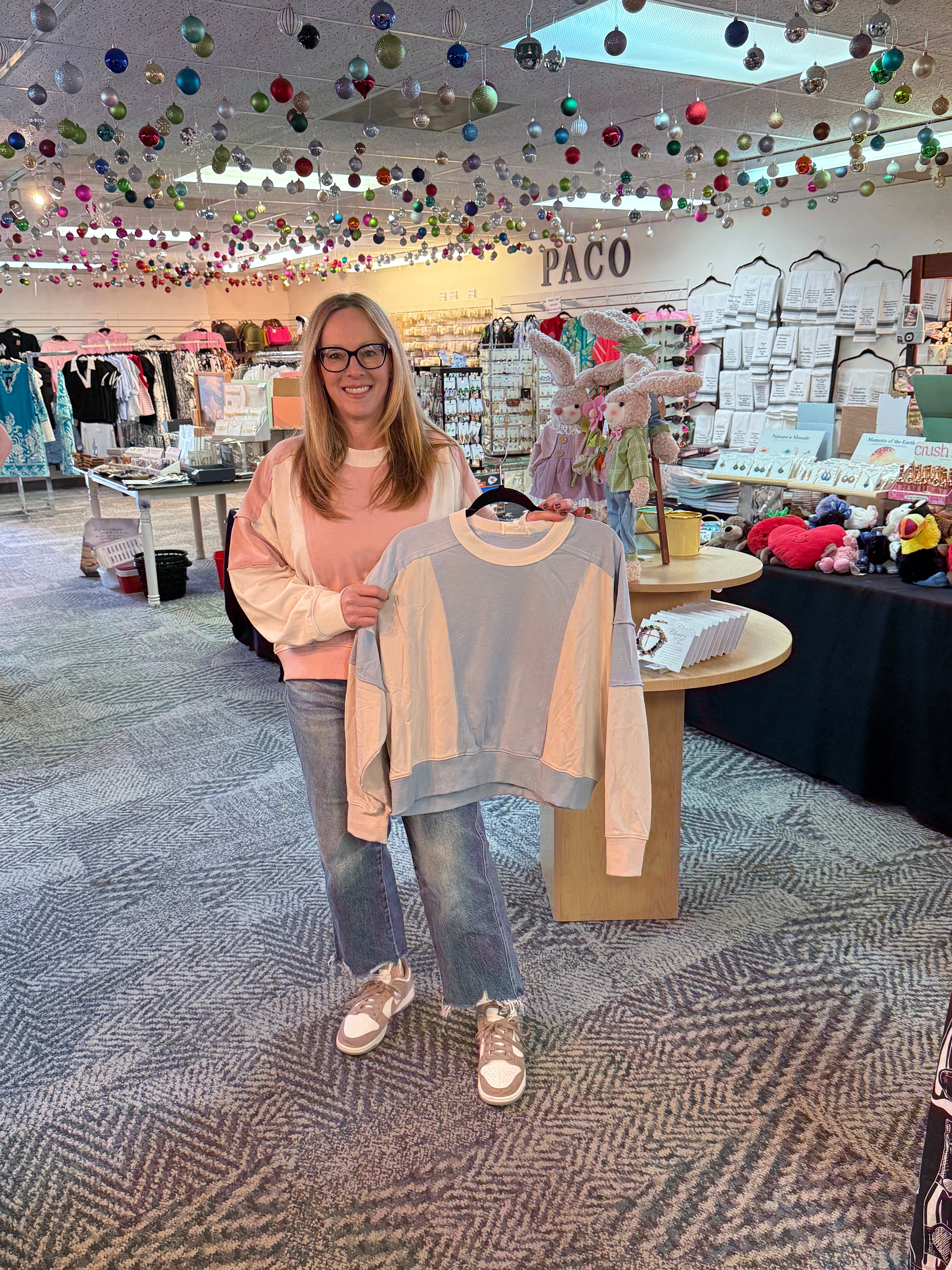 Color Block Reverse Stitch Sweater