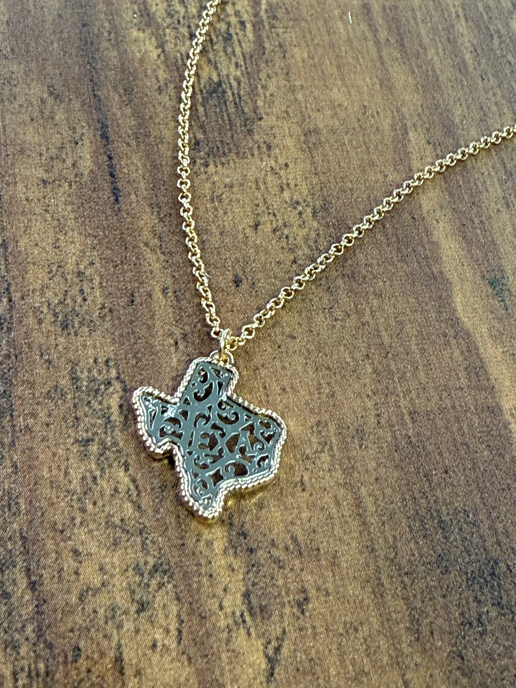 Gold & Silver Filagree Texas Necklace