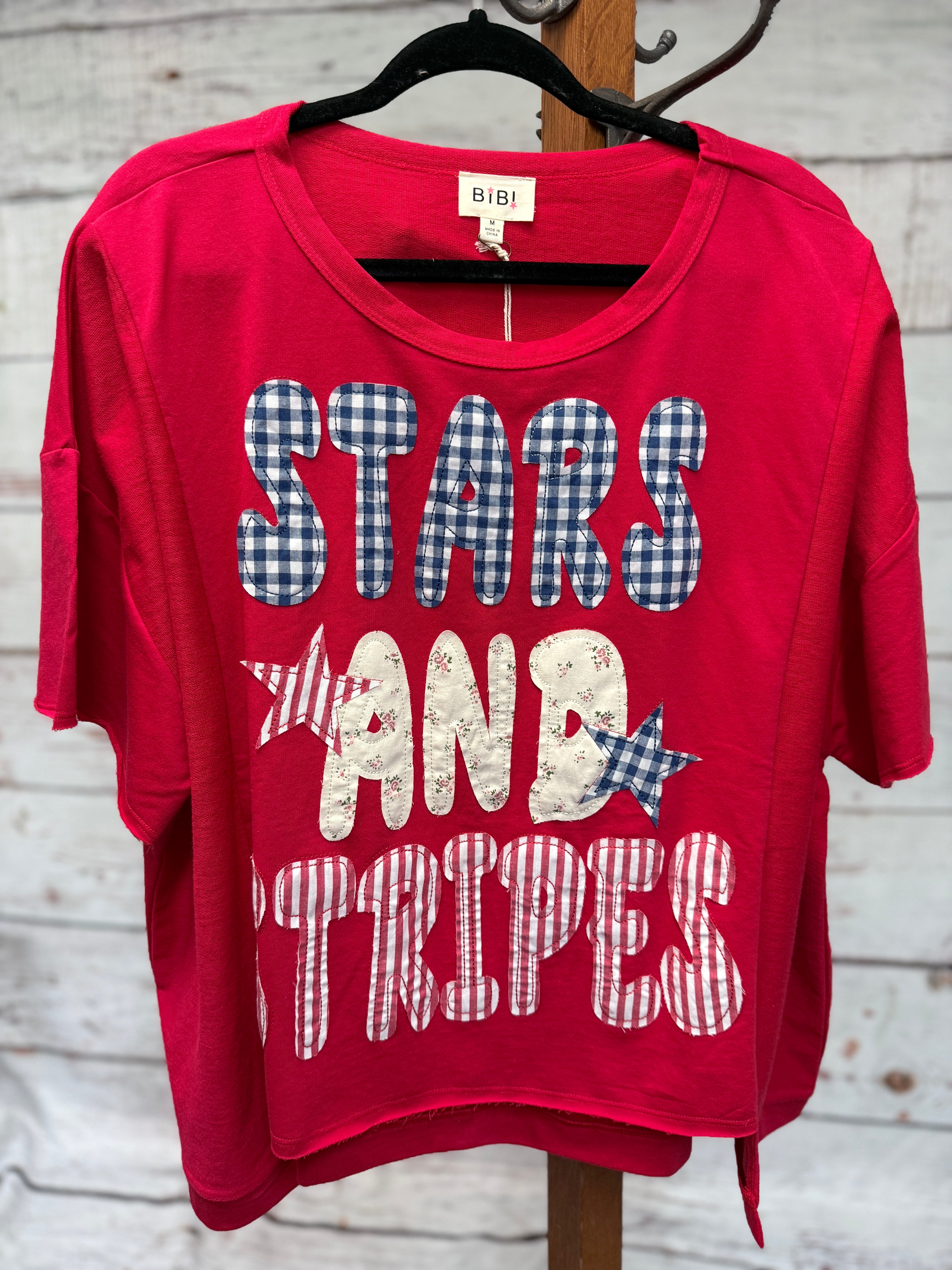 Stars & Stripes Patchwork Shirt by BIBI